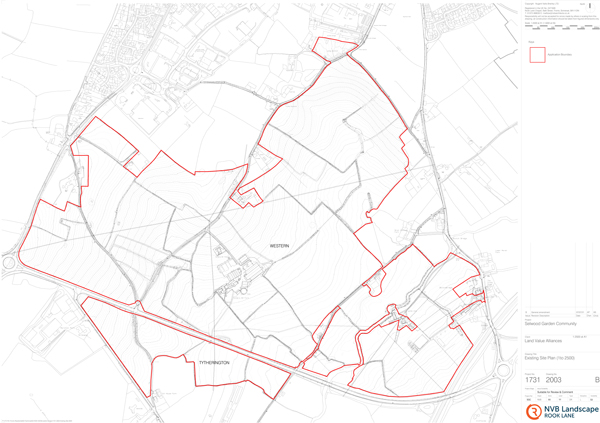 Land south of Frome bounded by Marston Road, B3092/railway line And A361 (Frome bypass) and including land to the south of the A361 Frome, Somerset Existing site plan for development of land south Of Frome bounded by Marston Road, B3092/railway line And A361 (Frome bypass) and including land to the south of the A361 Frome, Somerset